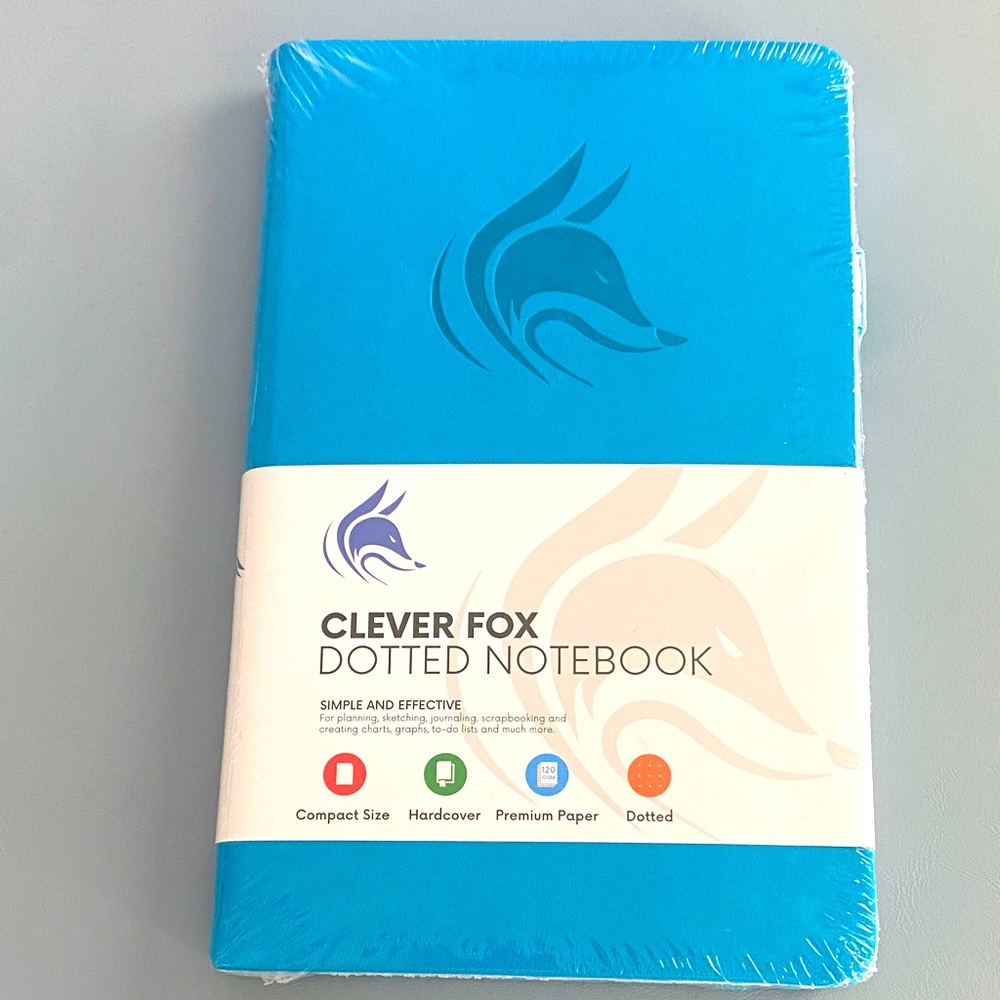 Clever Fox Blue Dotted Notebook
